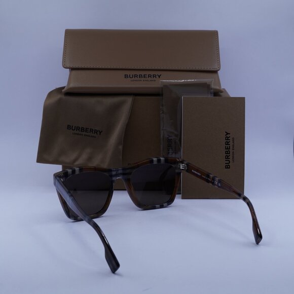 Burberry BE4348 396673 Sunglasses - Brown Check/Brown - Picture 6 of 10